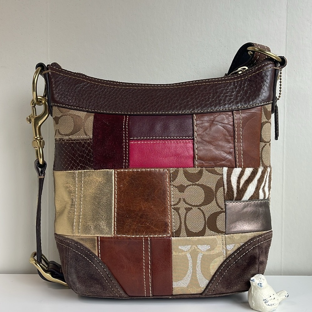 COACH Vintage Patchwork Shoulder Crossbody Bag - Picture 4 of 17